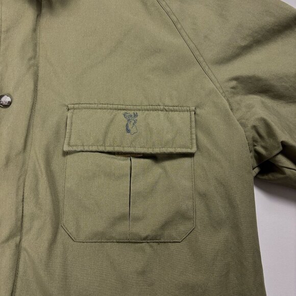 VTG Trophy Club Womens Hunting Jacket Green Sz XL Barn Flannel Lined Cargo Coat - Picture 4 of 11